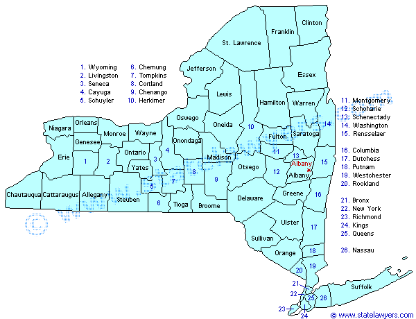 New York County Map